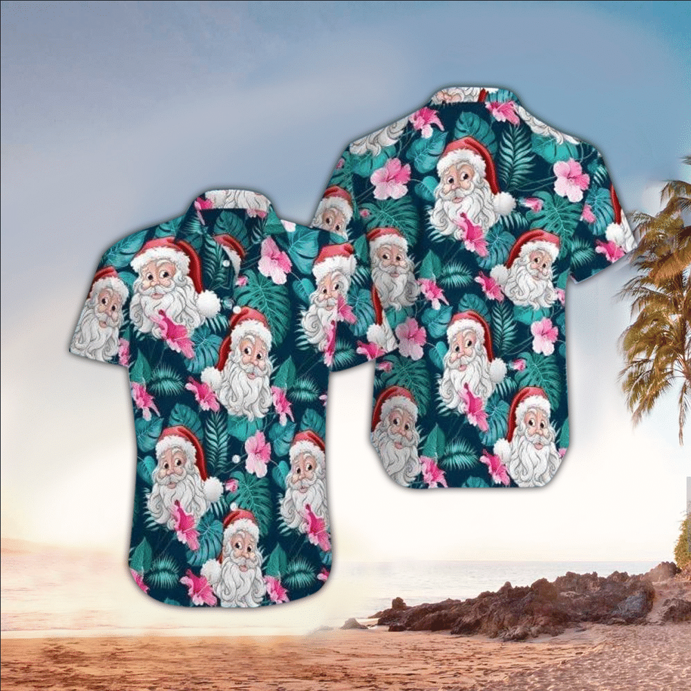 Christmas Santa Hawaiian Shirt Santa Lover Gifts Shirt For Men and Women