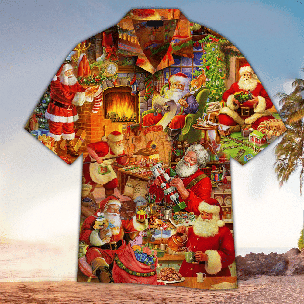 Christmas Santa Hawaiian Shirt Santa Shirt For Santa Lover Shirt For Men and Women