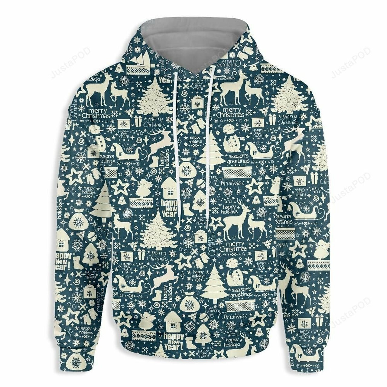 Christmas Seamless Pattern 3d All Over Print Hoodie