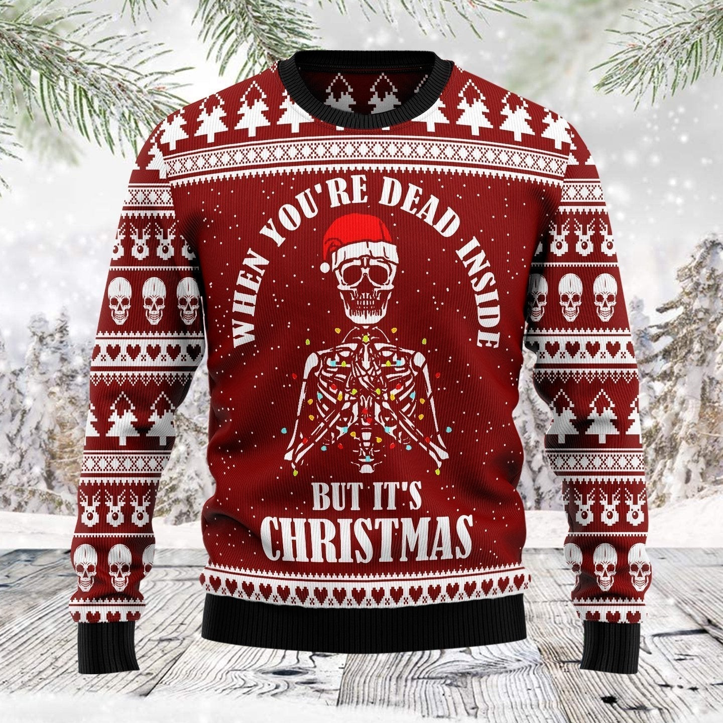 Christmas Skull Ugly Christmas Sweater Ugly Sweater For Men Women, Holiday Sweater