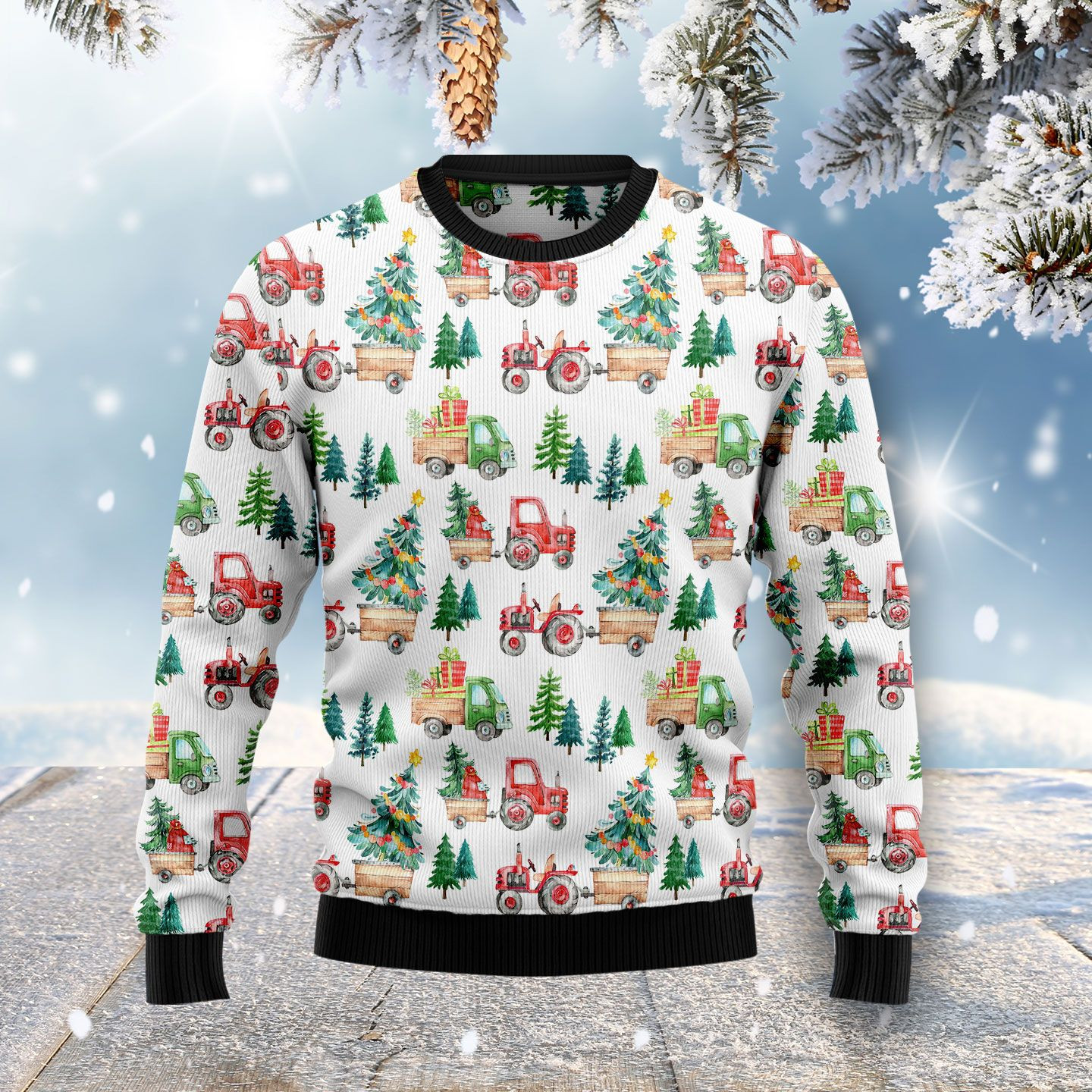 Christmas Tractor Ugly Christmas Sweater