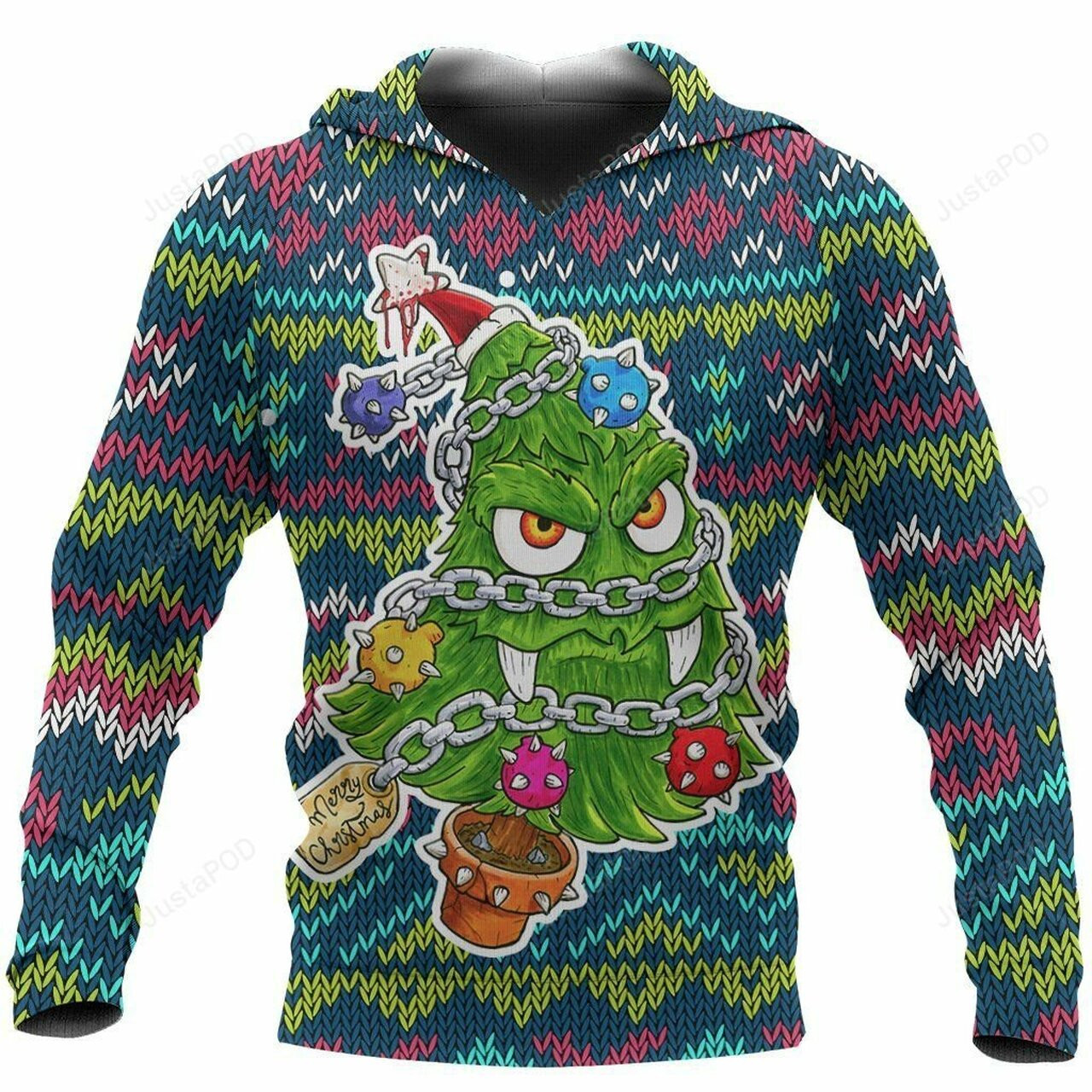 Christmas Tree Monster For Unisex 3d All Over Print Hoodie