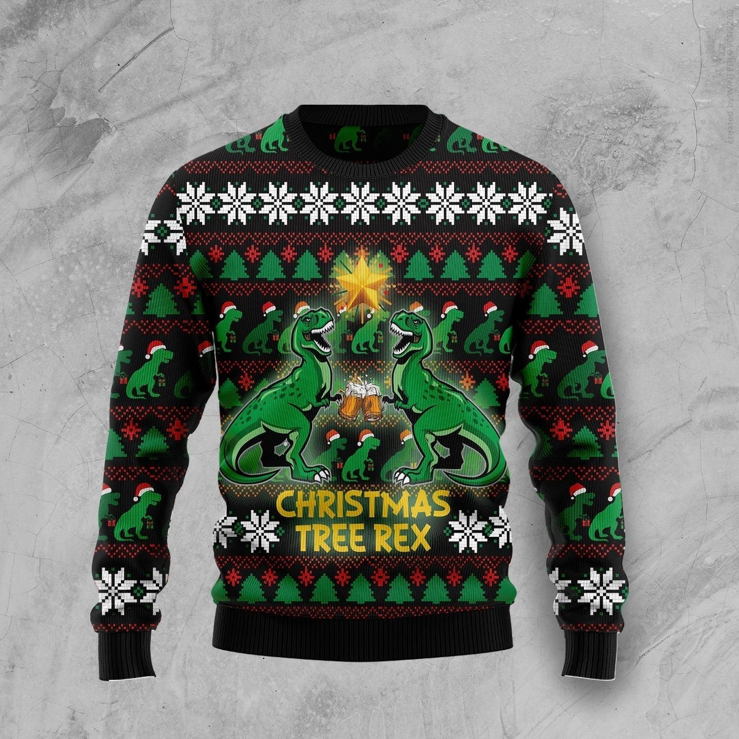 Christmas Tree Rex Ugly Christmas Sweater Ugly Sweater For Men Women