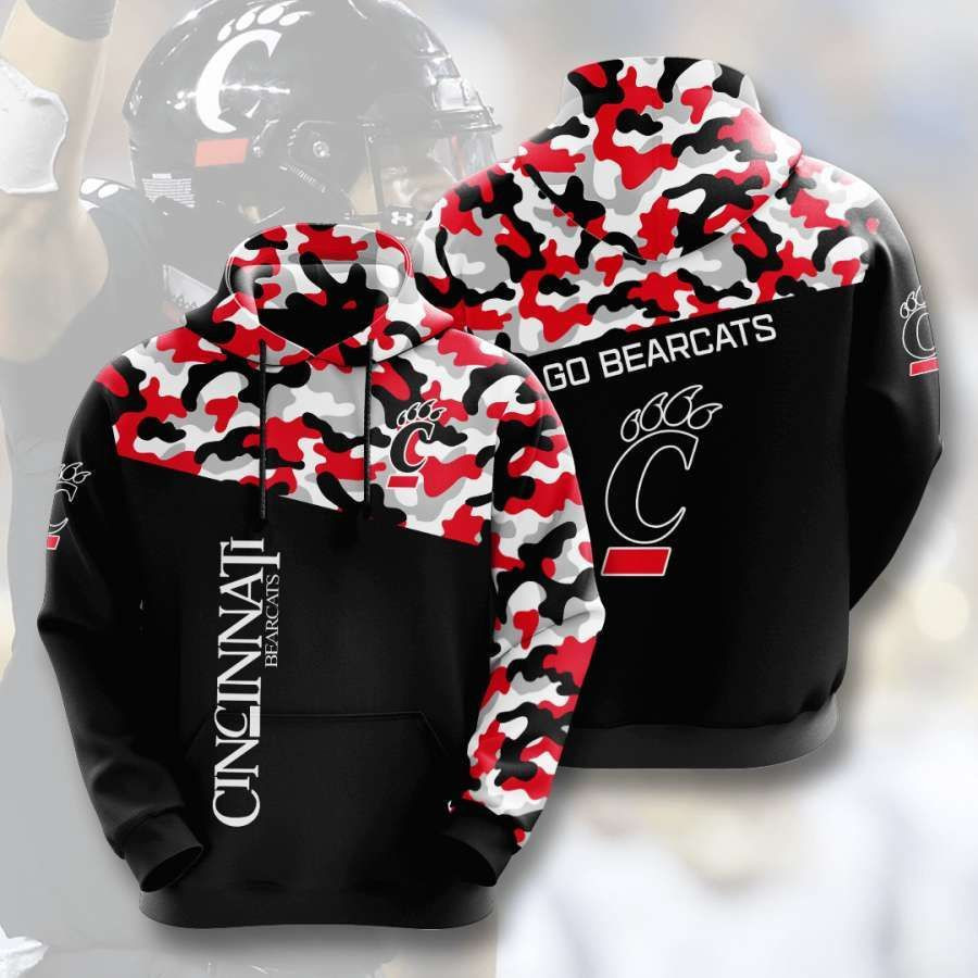Cincinnati Bearcats No382 Custom Hoodie 3D All Over Print