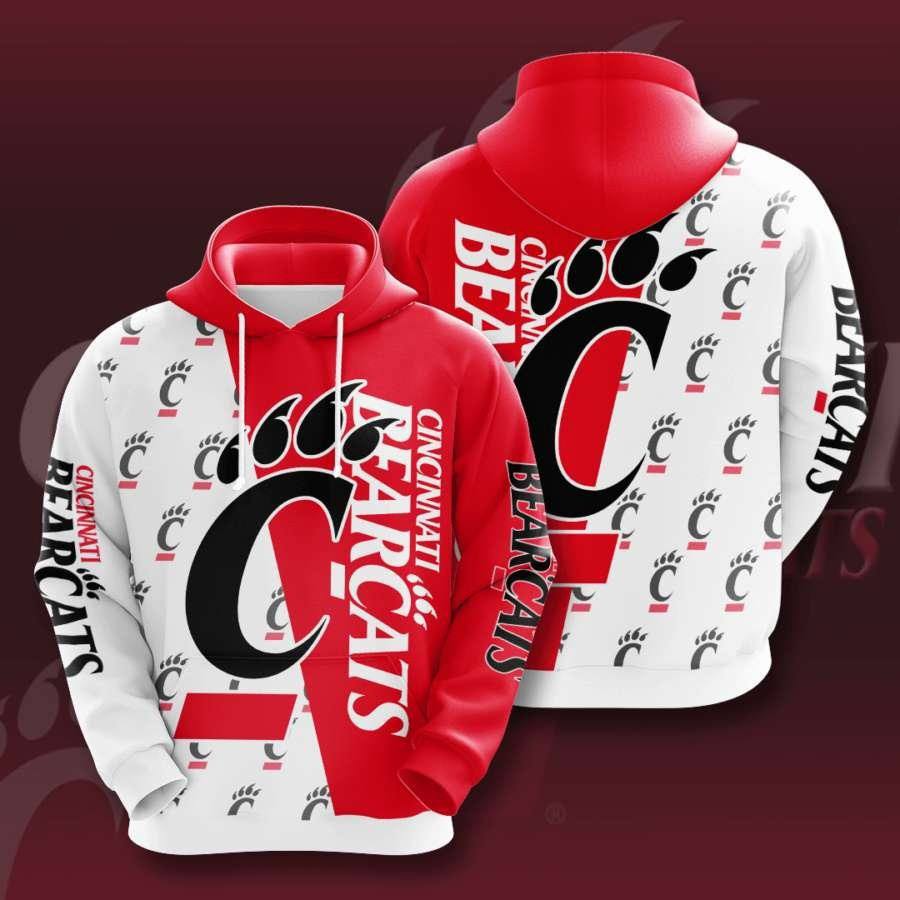 Cincinnati Bearcats No386 Custom Hoodie 3D