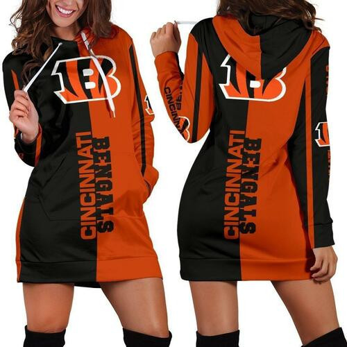 Cincinnati Bengals Hoodie Dress Sweater Dress Sweatshirt Dress 3d All Over Print For Women Hoodie