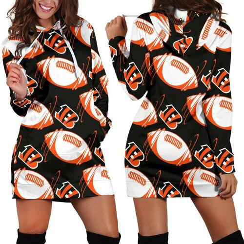 Cincinnati Bengals Hoodie Dress Sweater Dress Sweatshirt Dress 3d All Over Print For Women Hoodie