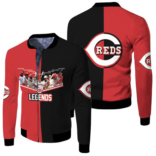 Cincinnati Reds Legends Signed Fleece Bomber Jacket