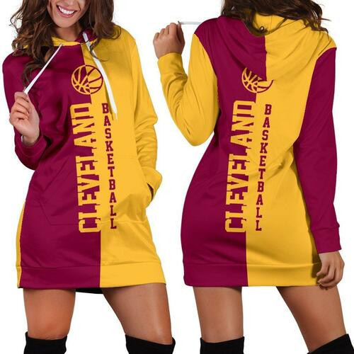 Cleveland Basketball Hoodie Dress Sweater Dress Sweatshirt Dress 3d All Over Print For Women Hoodie