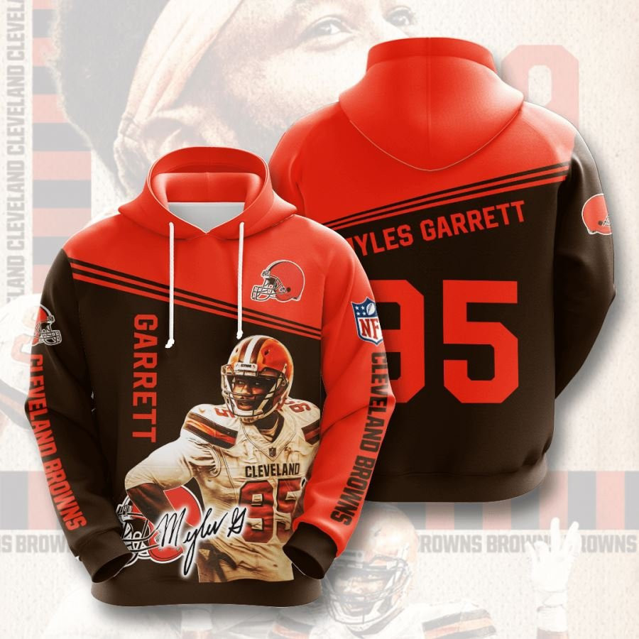 Cleveland Browns No445 Custom Hoodie 3D