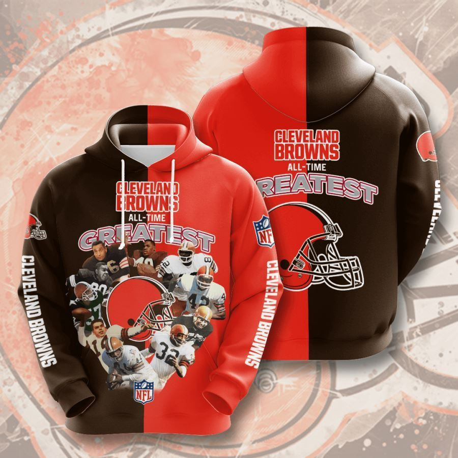 Cleveland Browns No452 Custom Hoodie 3D All Over Print