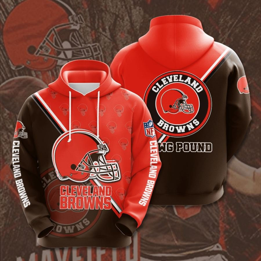 Cleveland Browns No453 Custom Hoodie 3D