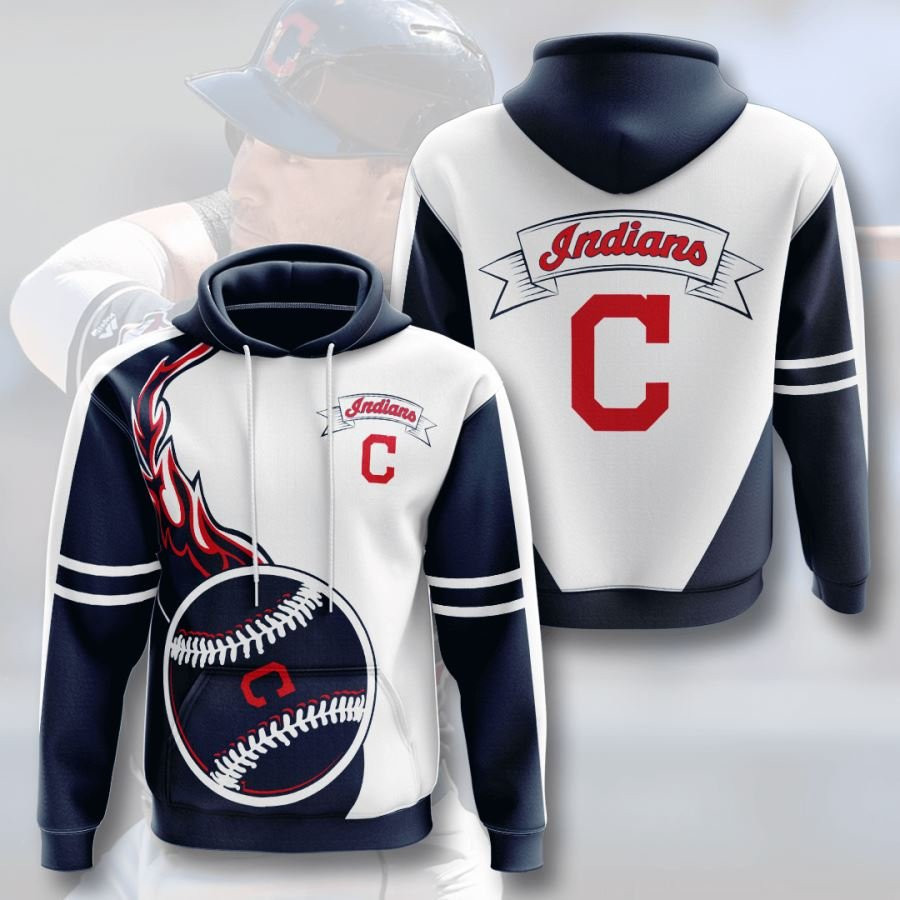 Cleveland Indians No466 Custom Hoodie 3D