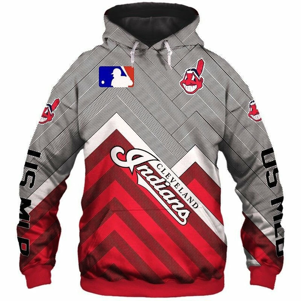 Cleveland Indians Pullover And Zippered Hoodies Custom 3d Cleveland Indians Graphic Printed 3d Hoodie All Over Print Hoodie For Men For Women
