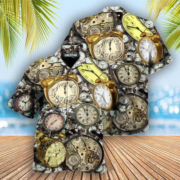 Clock Good Morning Ringing Alarm Edition - Hawaiian Shirt - Hawaiian Shirt For Men