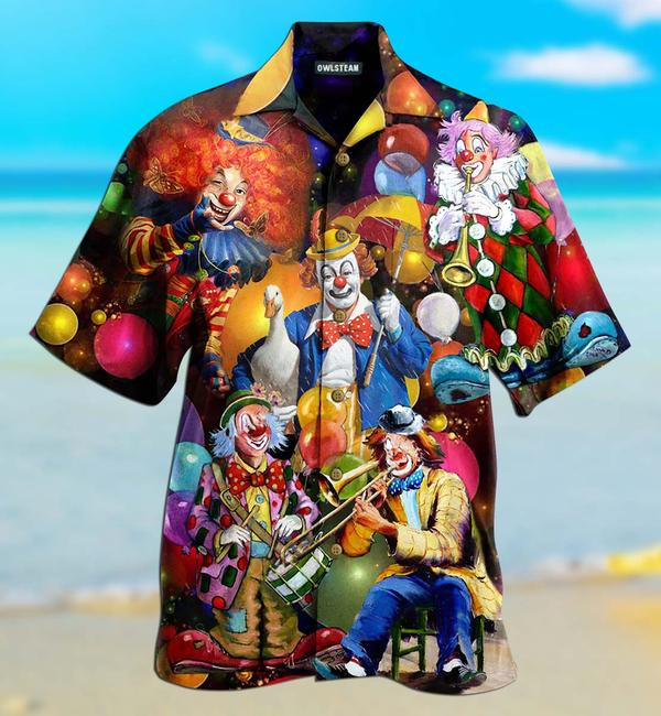 Clown And Duck Happy Everyday Limited Edition - Hawaiian Shirt - Hawaiian Shirt For Men, Hawaiian Shirt For Women, Aloha Shirt