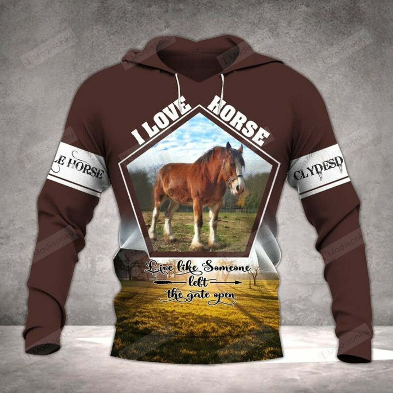 Clydesdale Horse 3d All Over Print Hoodie