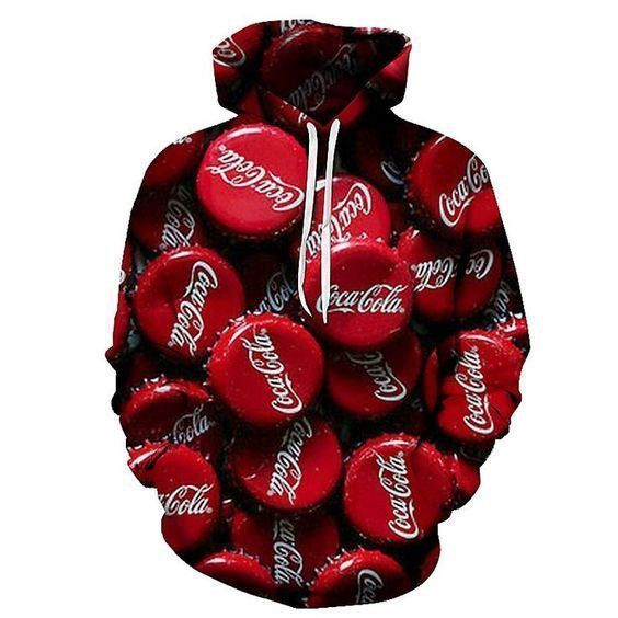 Coca Cola Pullover And Zip Pered Hoodies Custom 3D Graphic Printed 3D Hoodie All Over Print Hoodie For Men For Women