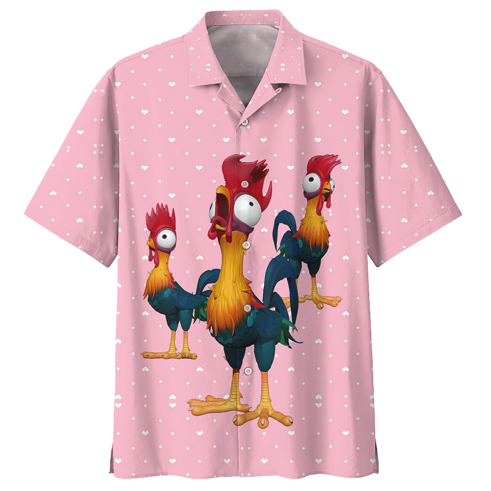 Cock Chicken Aloha Hawaiian Shirt Colorful Short Sleeve Summer Beach Casual Shirt For Men And Women