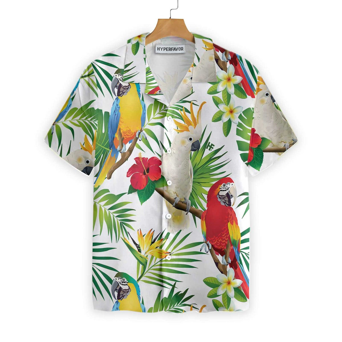 Cockatoo In The Tropical Forest Parrot Shirt Hawaiian Shirt