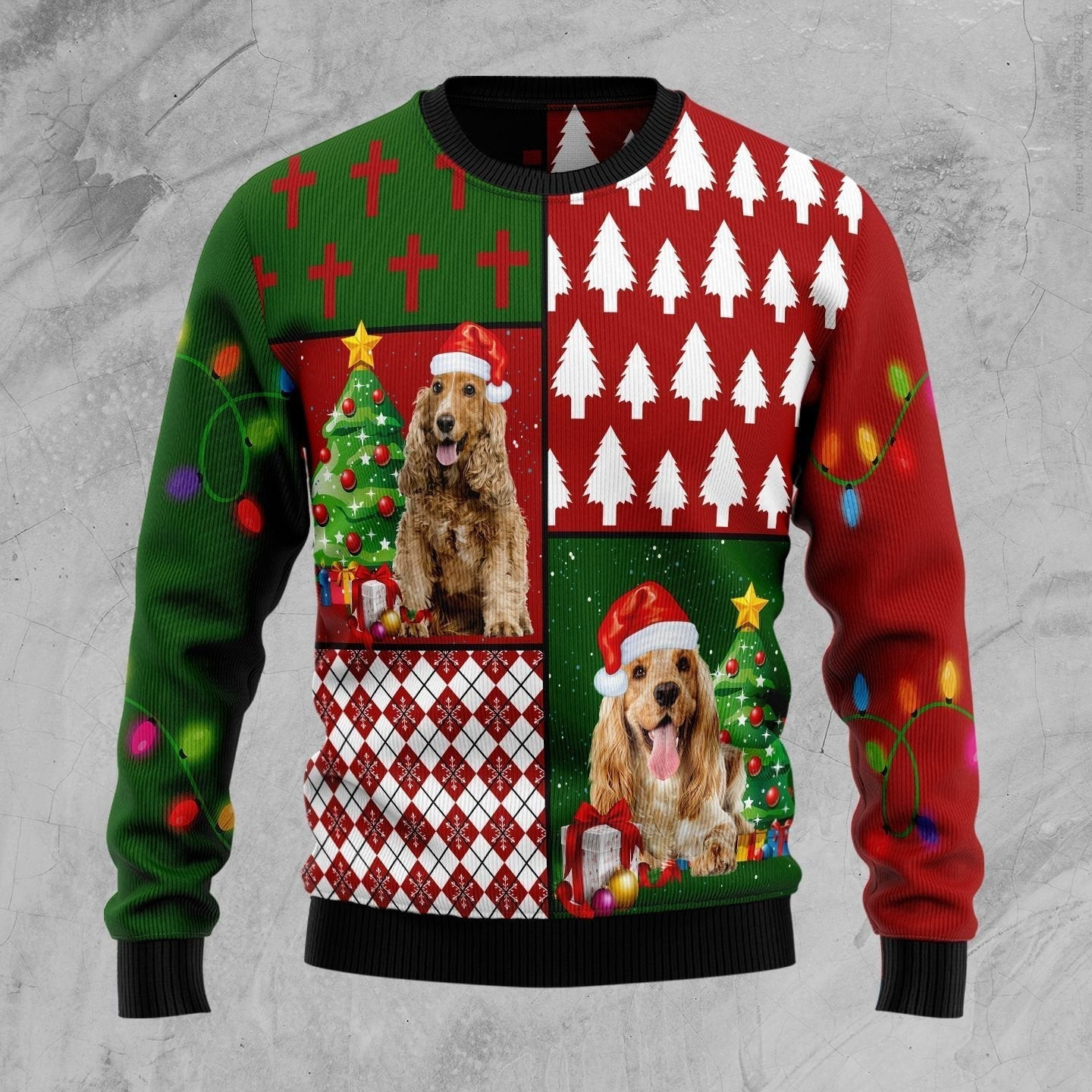 Cocker Spaniel Hohoho Ugly Christmas Sweater Ugly Sweater For Men Women