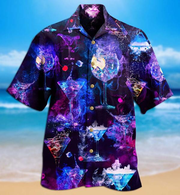 Cocktail Love The Moon Purple Limited - Hawaiian Shirt - Hawaiian Shirt For Men