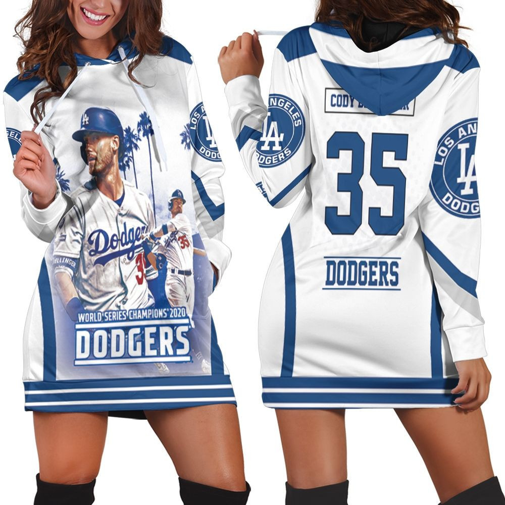 Cody Bellinger 35 La Dodgers Hoodie Dress Sweater Dress Sweatshirt Dress