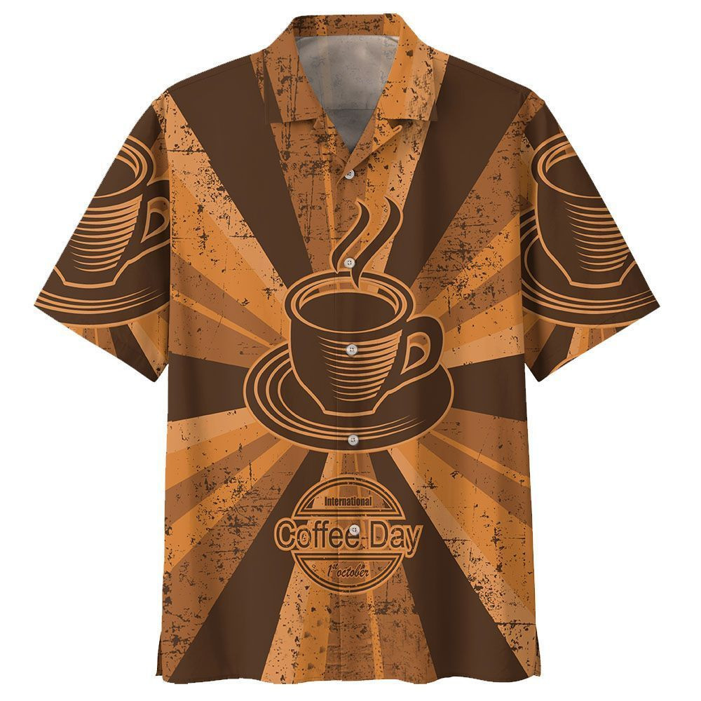 Coffee Aloha Hawaiian Shirt Colorful Short Sleeve Summer Beach Casual Shirt For Men And Women