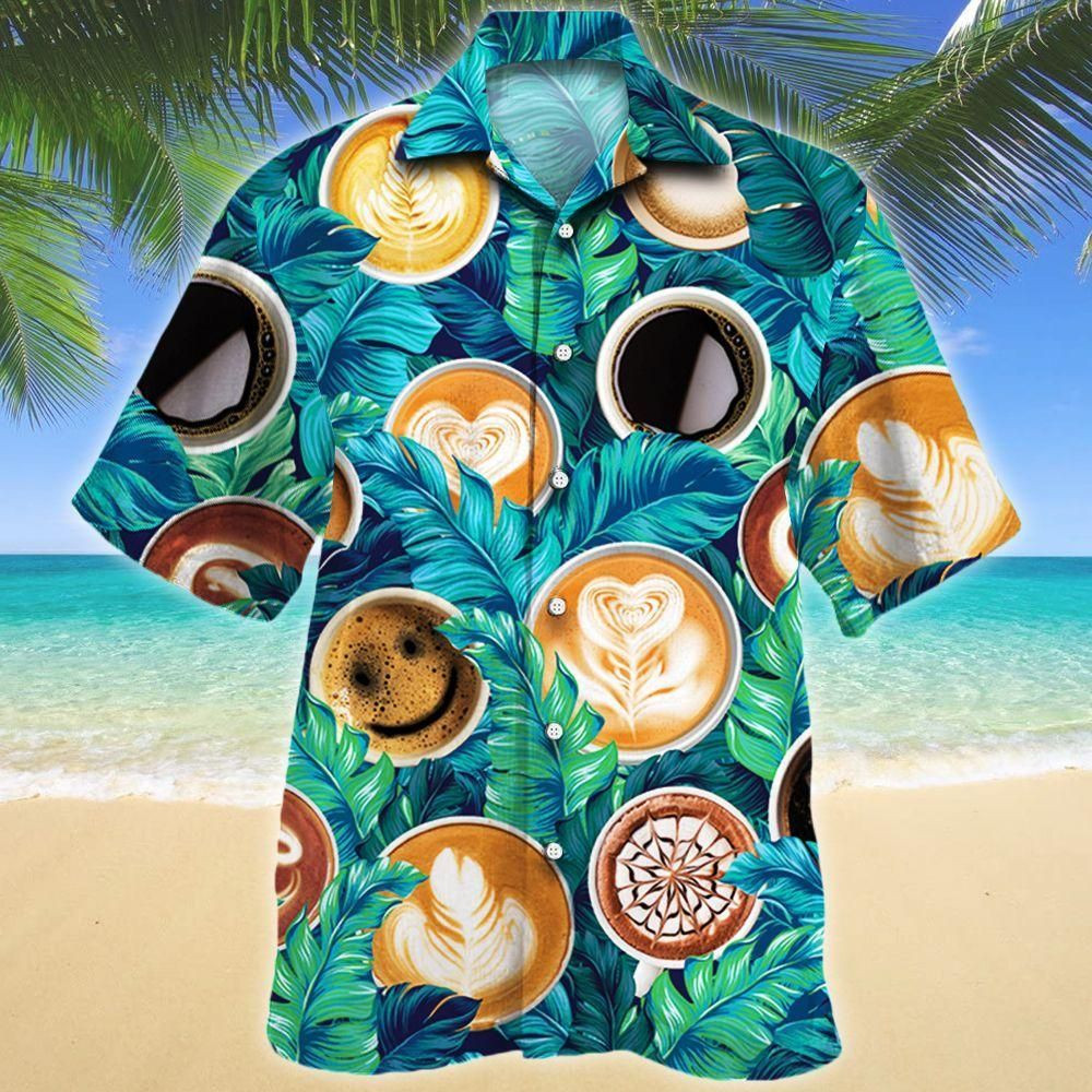 Coffee Lovers Aloha Hawaiian Shirt Colorful Short Sleeve Summer Beach Casual Shirt For Men And Women
