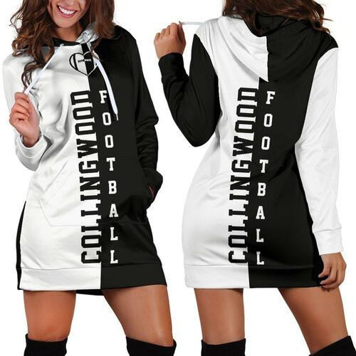 Collingwood Football Hoodie Dress Sweater Dress Sweatshirt Dress 3d All Over Print For Women Hoodie