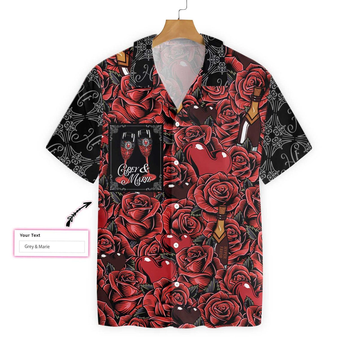 Color Of Love Red Flower Sticker Custom Hawaiian Shirt