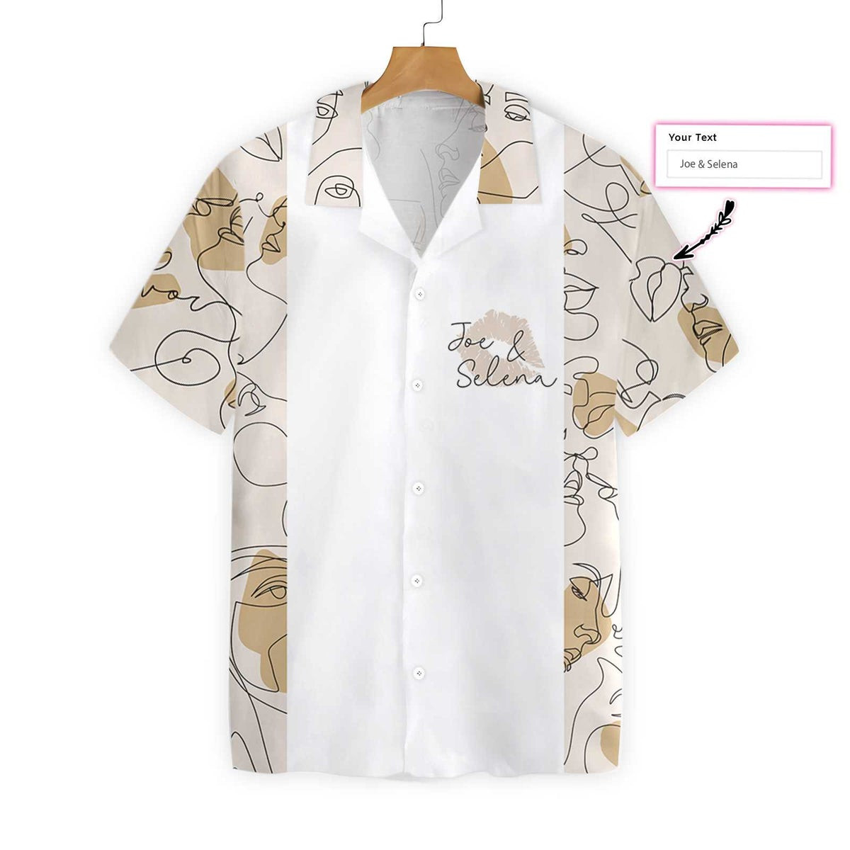 Color Of Love White Minimanist Sticker Custom Hawaiian Shirt