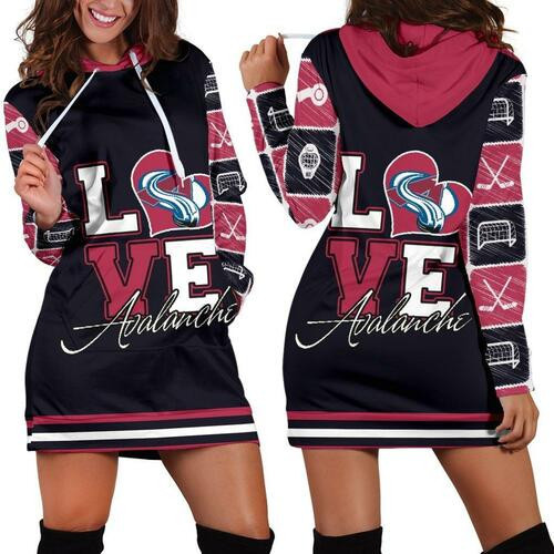 Colorado Avalanche Hoodie Dress Sweater Dress Sweatshirt Dress 3d All Over Print For Women Hoodie