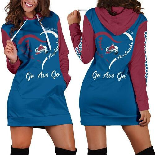 Colorado Avalanche Hoodie Dress Sweater Dress Sweatshirt Dress 3d All Over Print For Women Hoodie