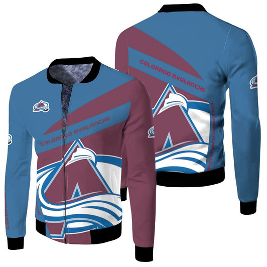 Colorado Avalanche Nhl For Avalanche Fan Fleece Bomber Jacket