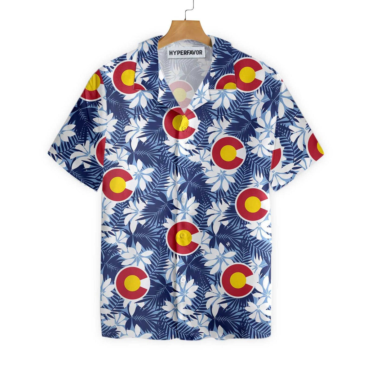 Colorado Flag Seamless Pattern USA Hawaiian Shirt