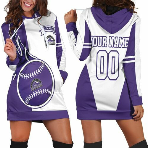 Colorado Rockies 3d Hoodie Dress Sweater Dress Sweatshirt Dress