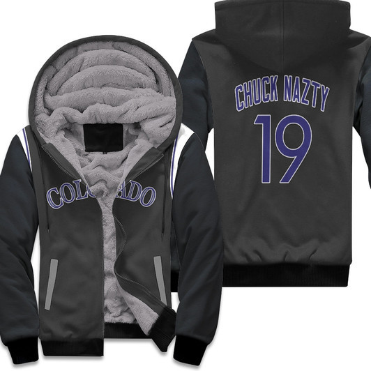 Colorado Rockies Chuck Nazty 19 2020 Mlb Baseball Team Black Jersey Style Custom Gift For Rockies Fans Fleece Hoodie