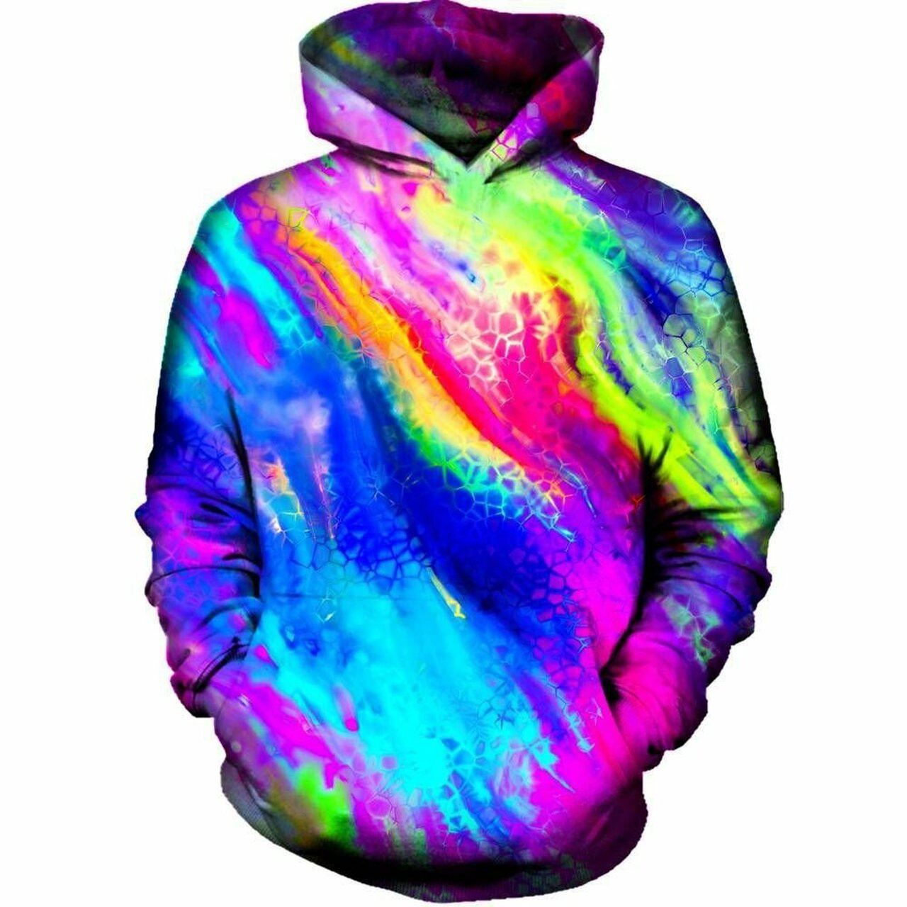 Colored Cracks 3d All Over Printed Hoodie