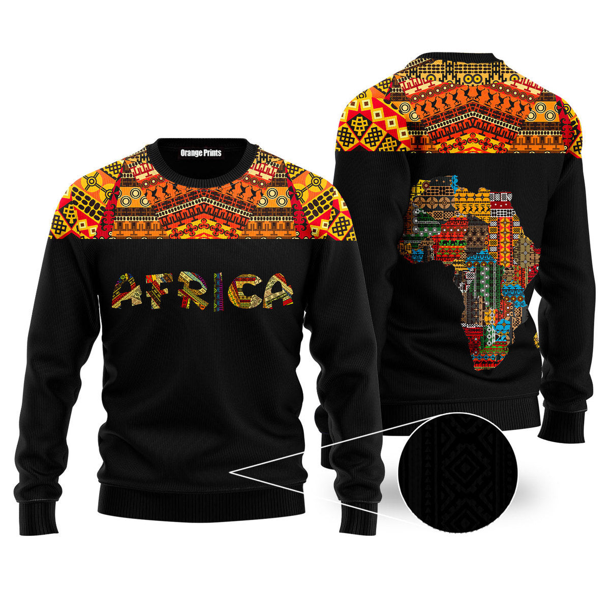 Colorful Africa Vintage Ugly Christmas Sweater Ugly Sweater For Men Women