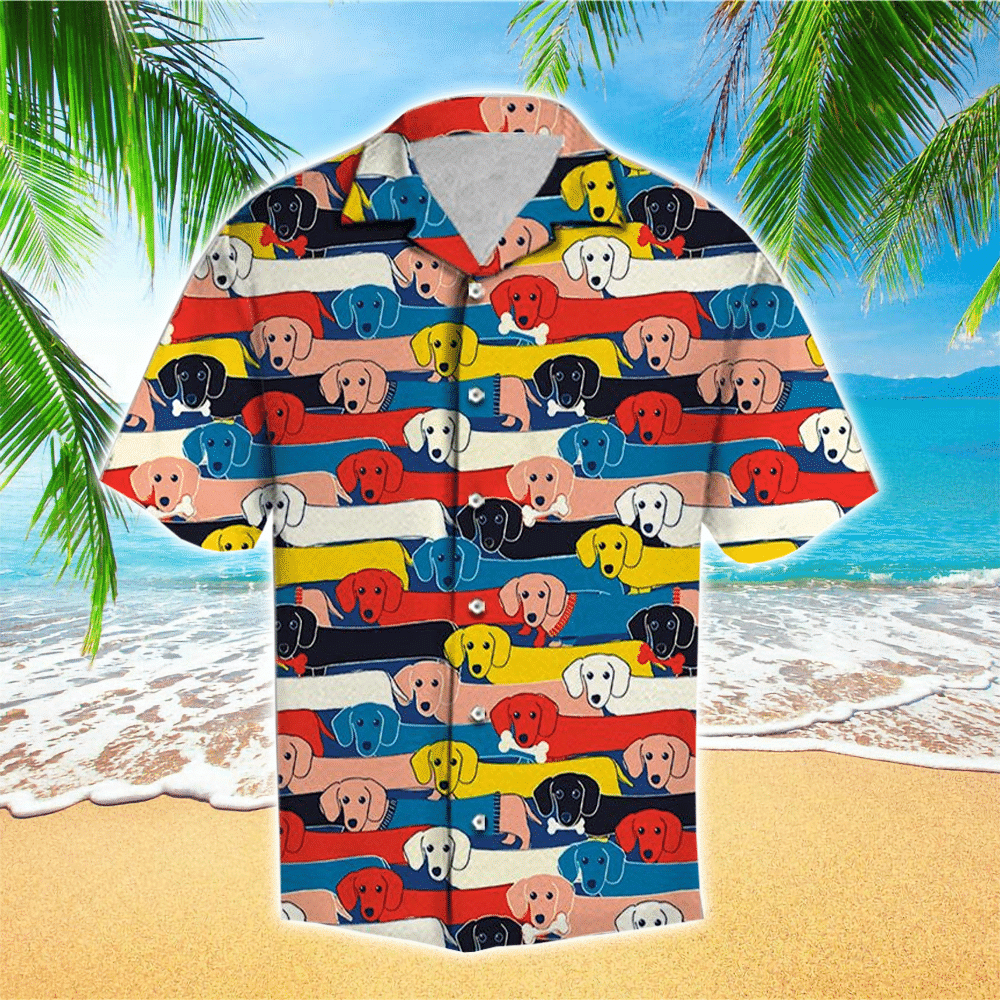 Colorful Dachshund Hawaiian Shirt for Men and Women