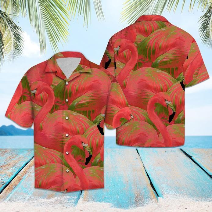 Colorful Flamingo Hawaiian Shirt Tropical Hawaiian Shirt For Men Women