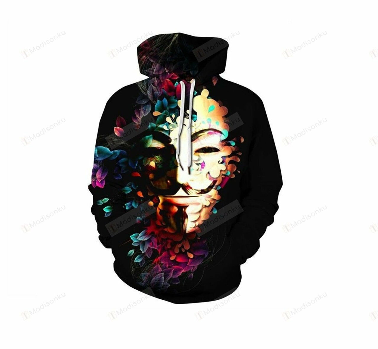 Colorful Flowers Anonymous 3d All Over Print Hoodie