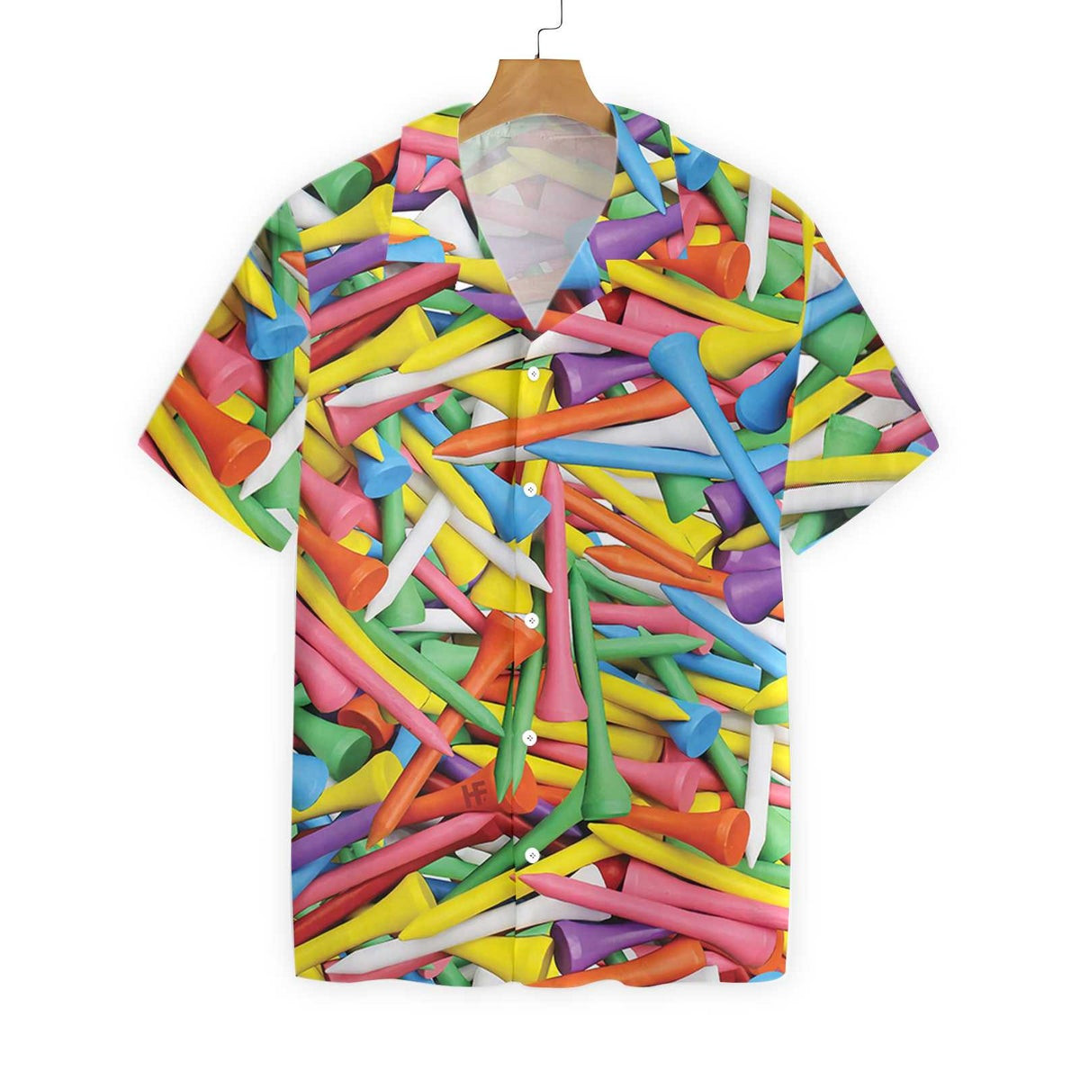 Colorful Golf Tee Hawaiian Shirt