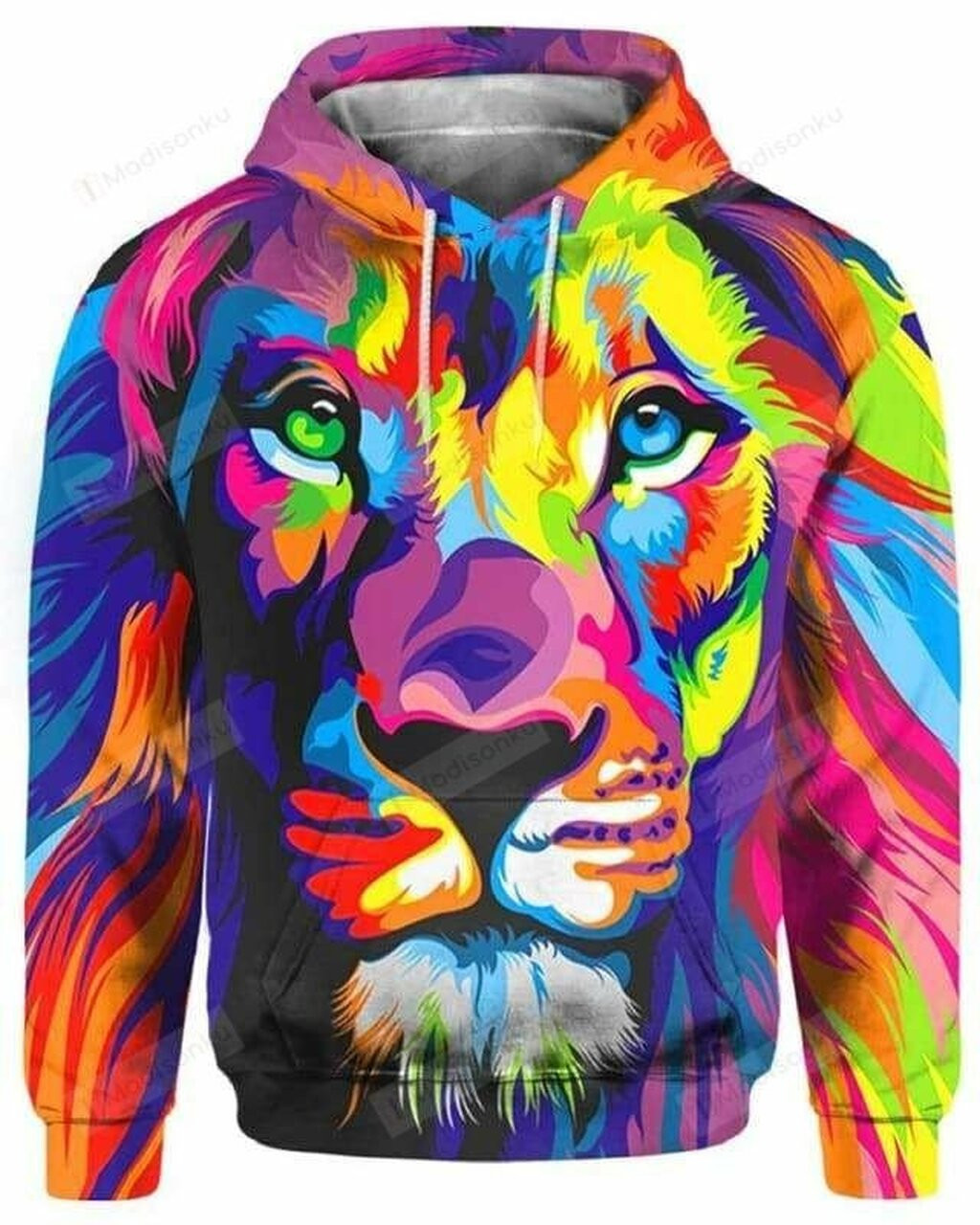 Colorful Lion Art For Unisex 3d All Over Print Hoodie