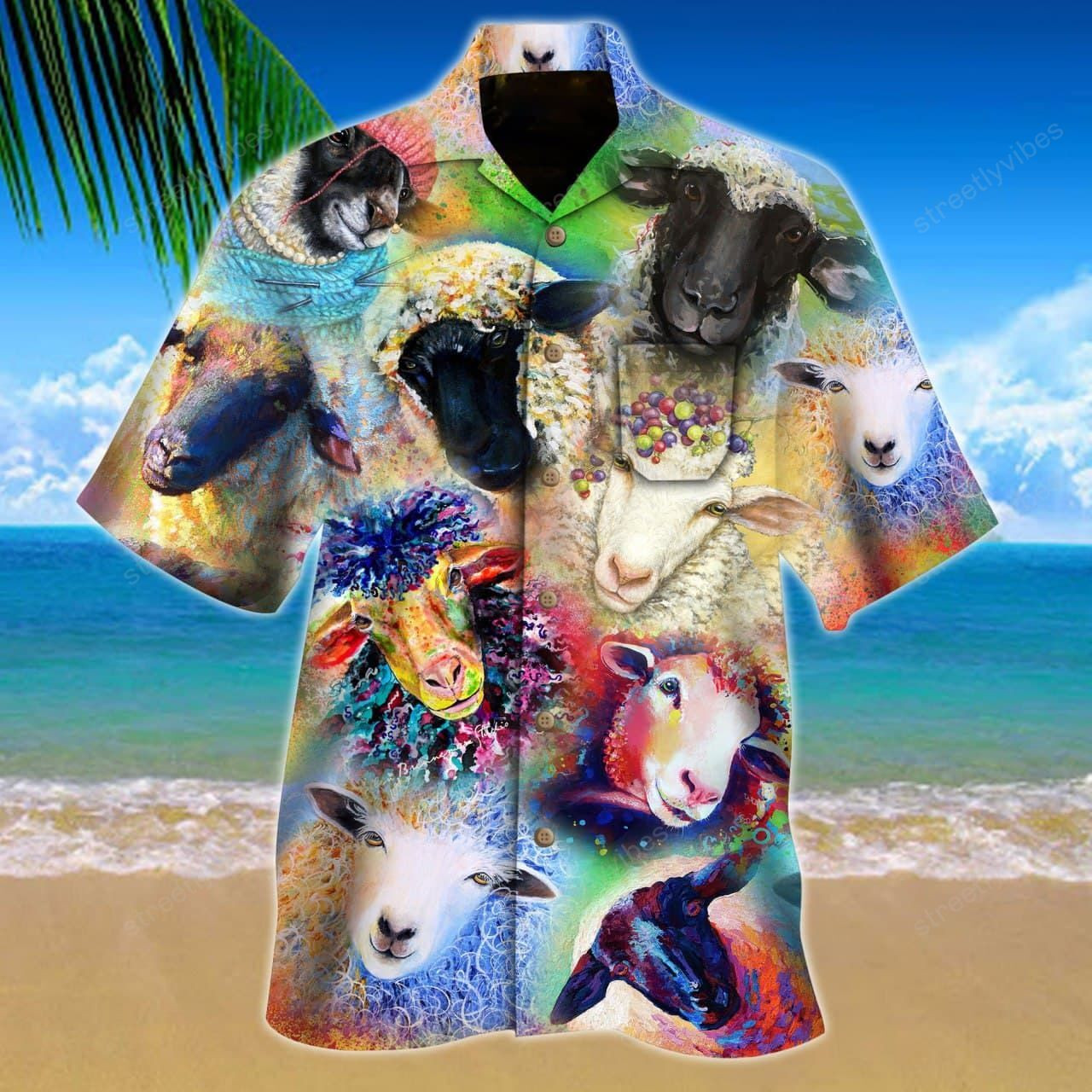 Colorful Sheeps Hawaiian Shirt Hawaiian Shirt For Men