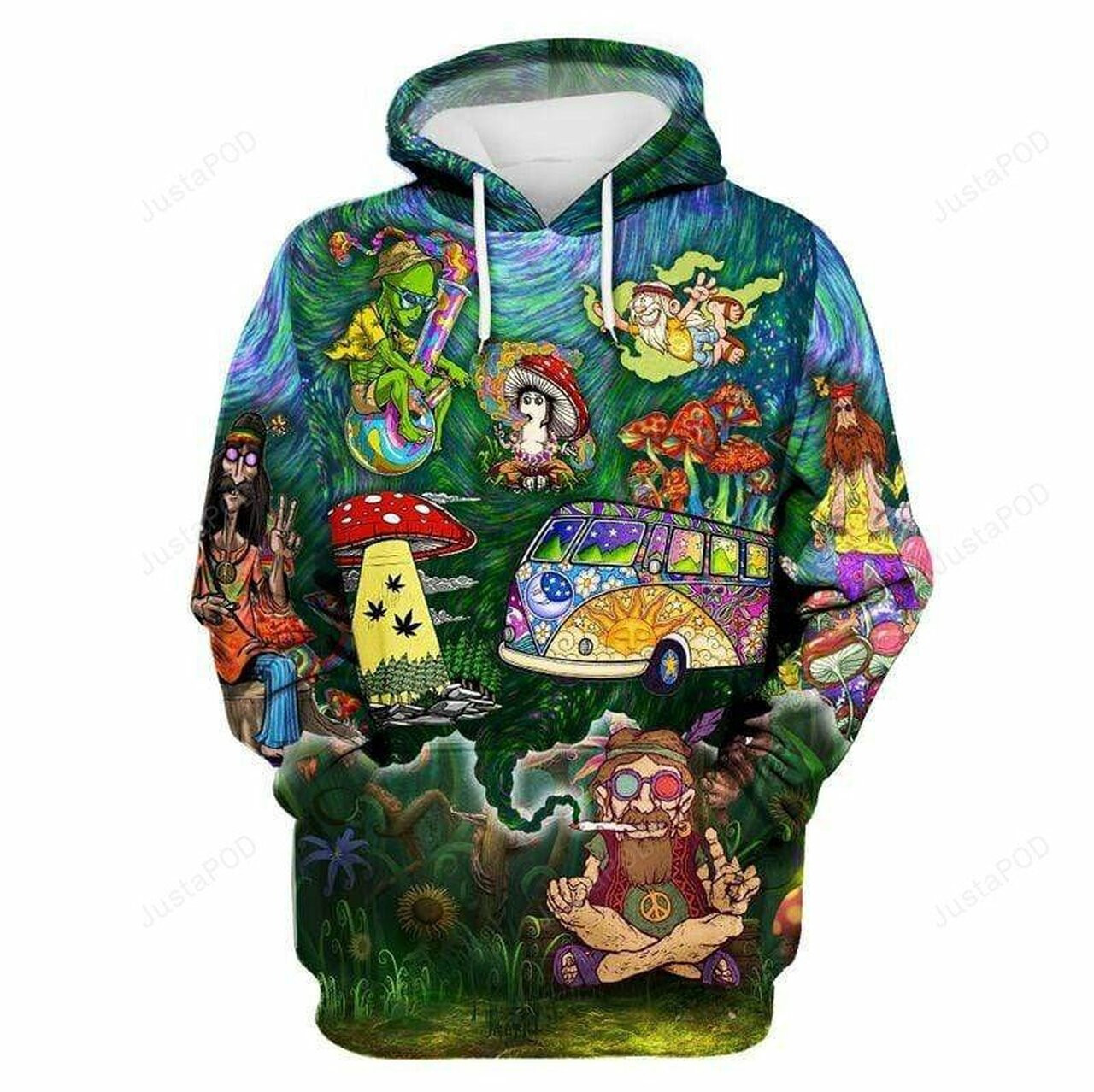 Colorful Weed 3d All Print Hoodie