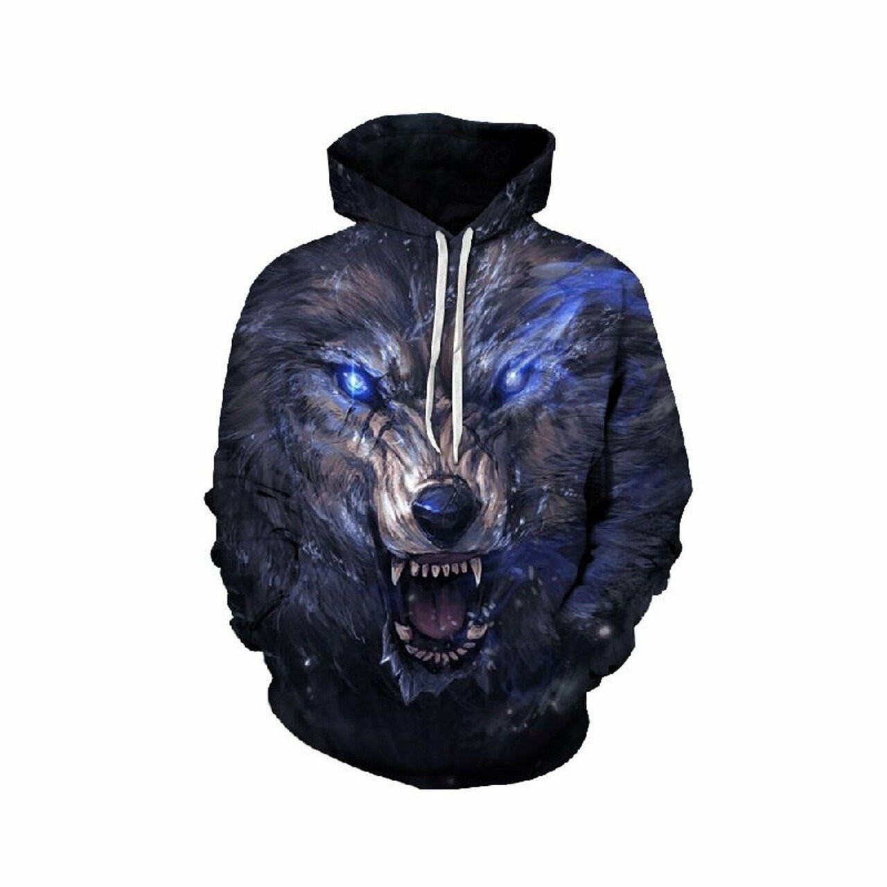 Colorful Wild Wolf 3d All Over Print Hoodie, Zip-up Hoodie