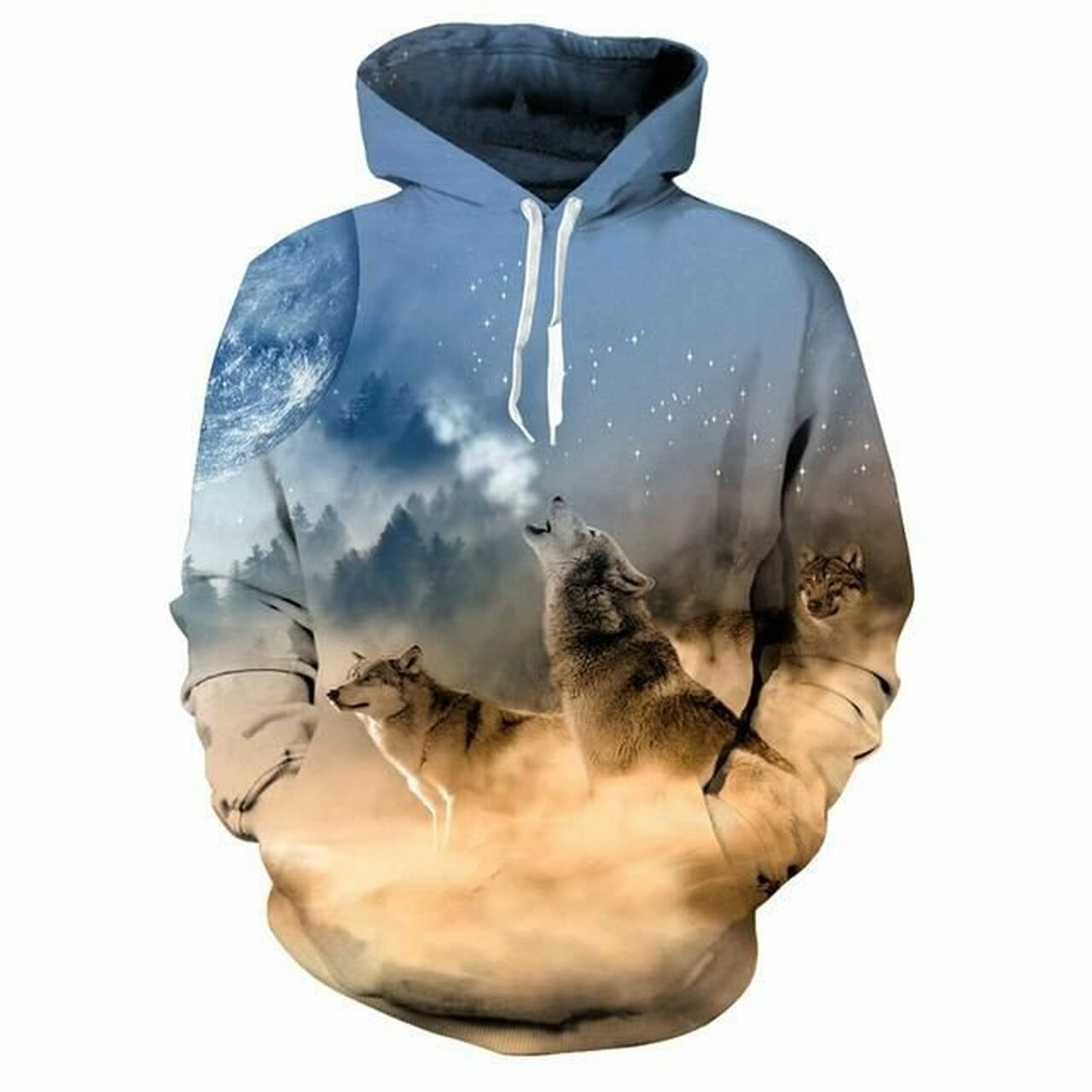 Colorful Wolves Pack 3d All Over Print Hoodie