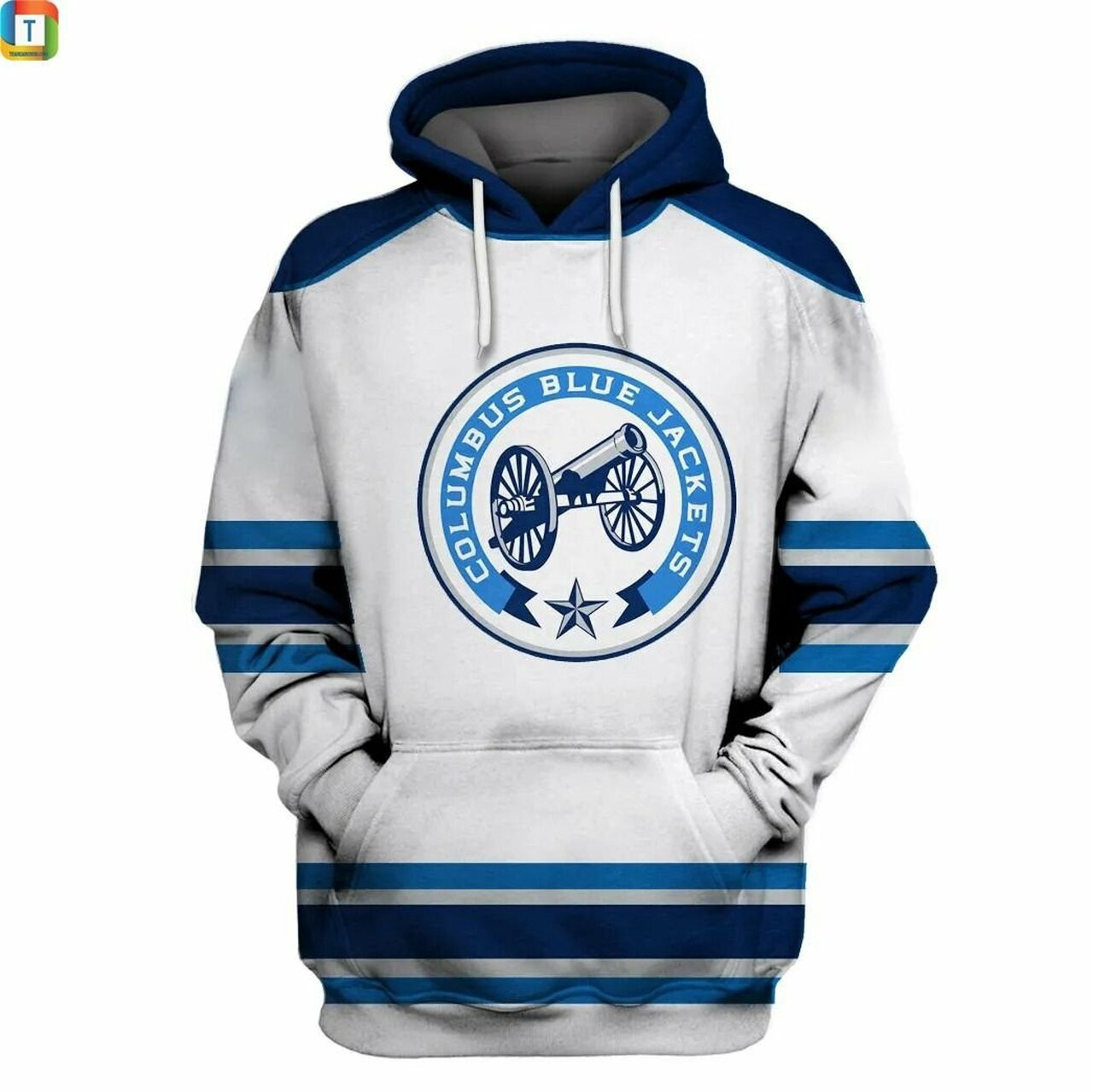 Columbus Blue Jackets Nhl 3d All Over Print Hoodie